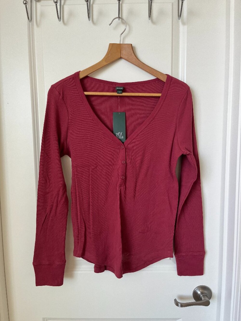 NWT Burgundy Wild Fable Henley